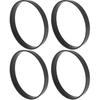 76.1mm To 74.1mm Car Wheel Hub Centric Rings Black Polycarbonate Wheels Center Shaft Shock Absorbing Hubrings 4 Pcs