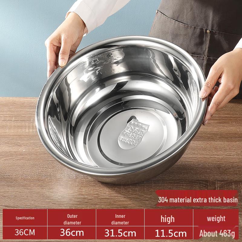 304 Stainless Steel Deep Mixing & Washing Bowl