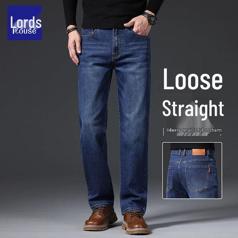 LOTTUS Men's Slim Fit Straight Leg Stretch Jeans