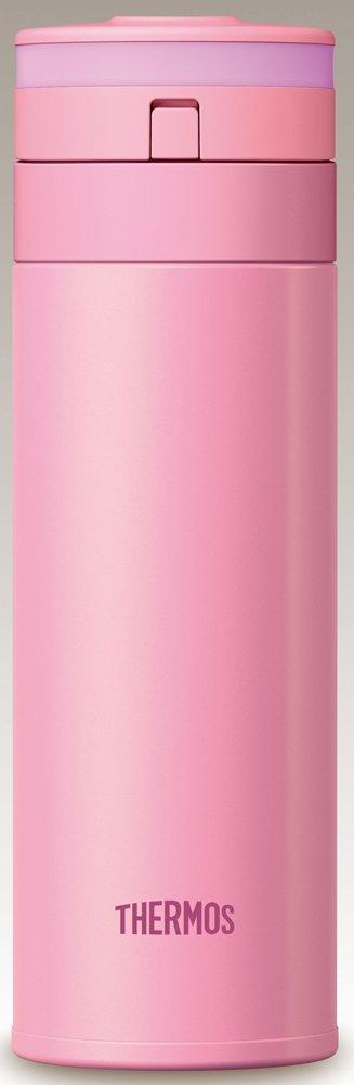 Thermos Water Bottle Vacuum Insulated Mobile Mug Open Pink P [One-Touch Type] 0.35L JNS-350