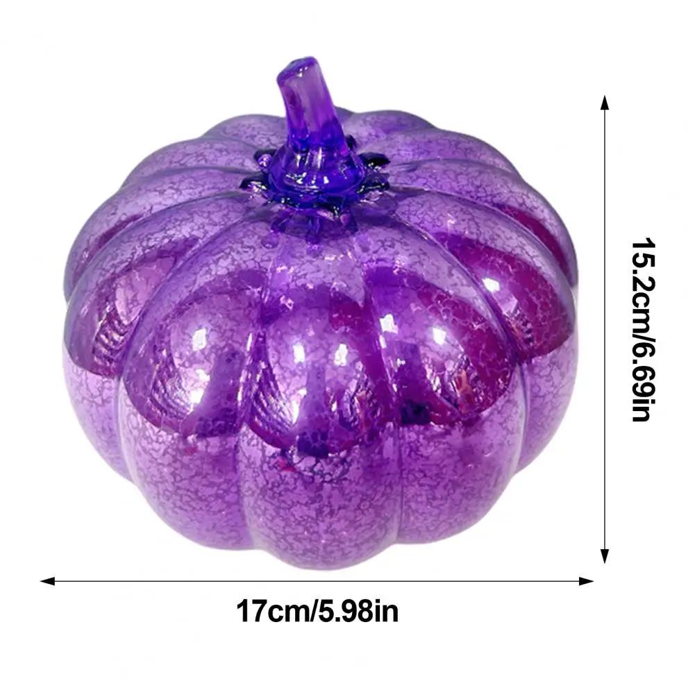 Battery-Powered Automated Pumpkin Light Halloween Decoration LED Glass Pumpkin Lantern with Smart Timer