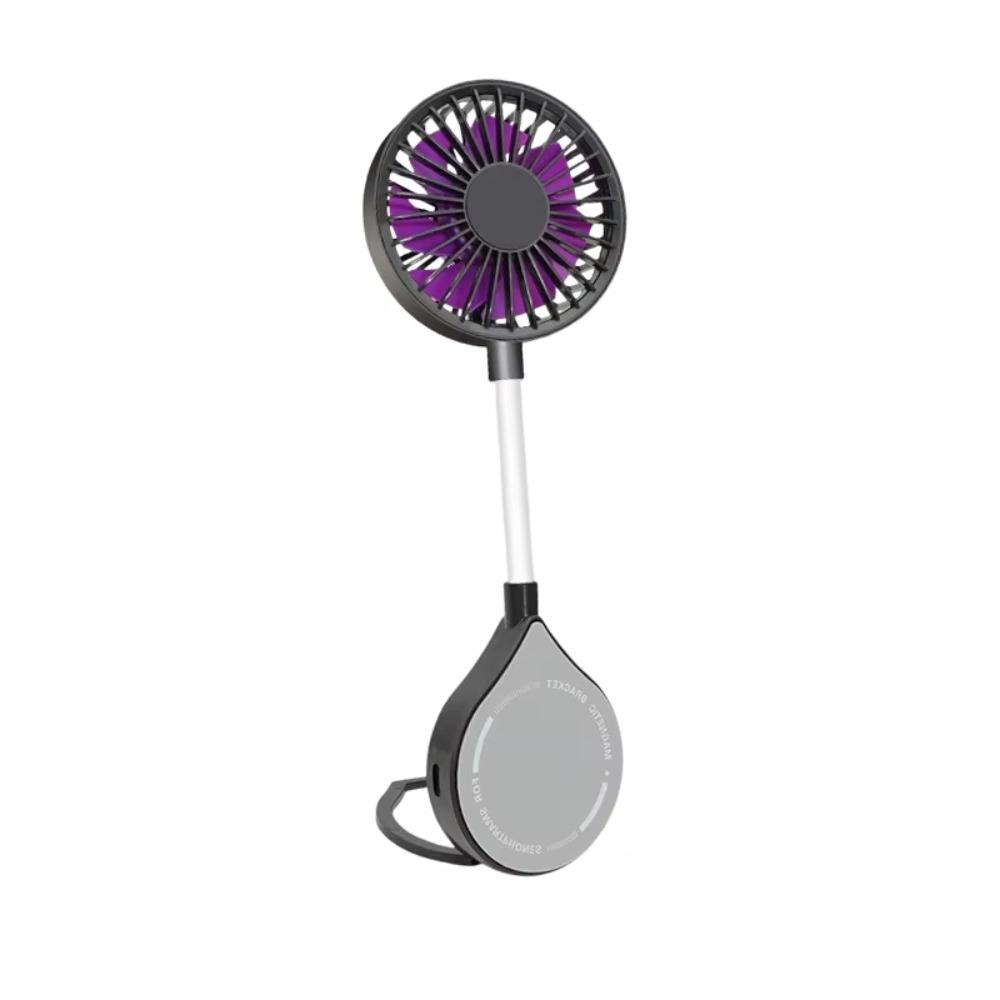 

Adjustable 2 in 1 Magnetic Fan Holder Quiet Operation Handheld Fan with Phone Stand Dormitory