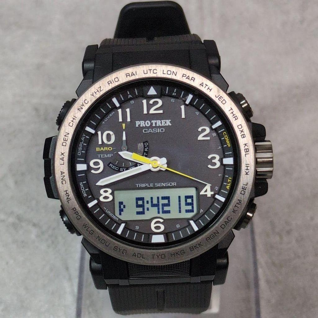 Used CASIO PROTREK Climber Line PRW-51Y-1JF Box Solar Radio