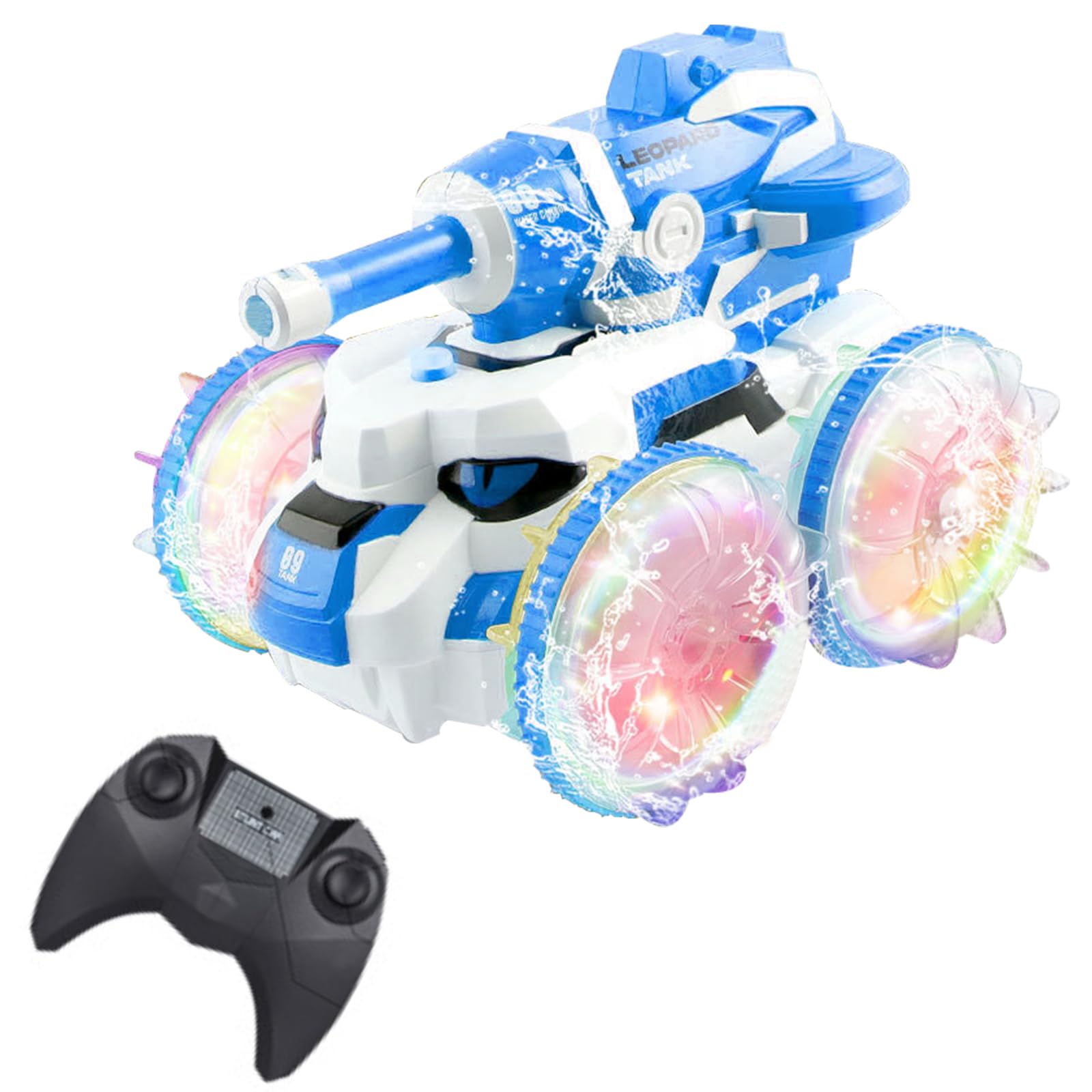 

7JI Амфибия на радиоуправлении 360 градусов Фонтан Водонепроницаемый Пульт дистанционного управления Автоматическое поглощение воды Светодиодная Ударопрочный Тип геймпада Пульт дистанционного управления 45 минут Быстрый