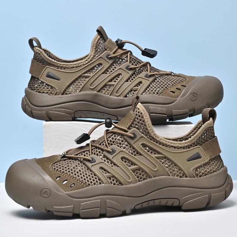 Men s Plus Size Breathable Mesh Outdoor Casual Shoes, Summer Hollow Design Size 44