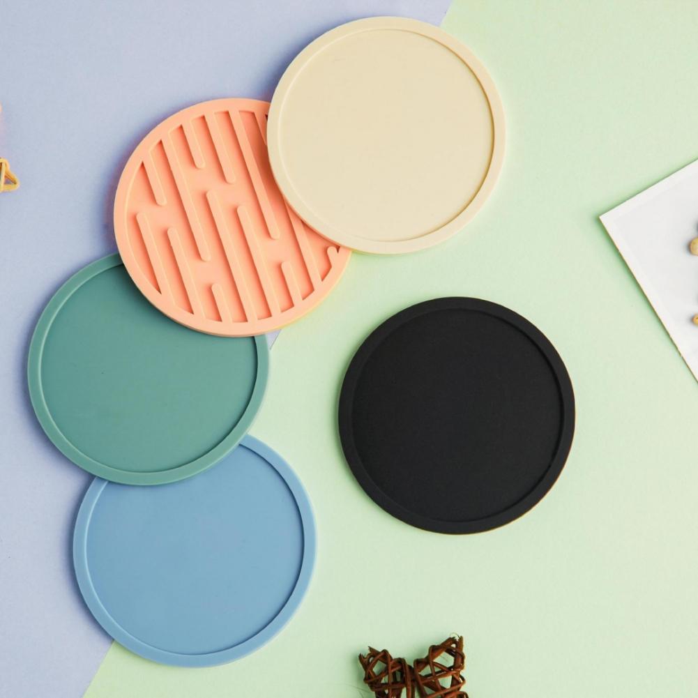 1PC Silicone Drain Coaster Multi-purpose Heat Resistant Protection Cup Holder Drying Mat Draining Pad Table Placemat