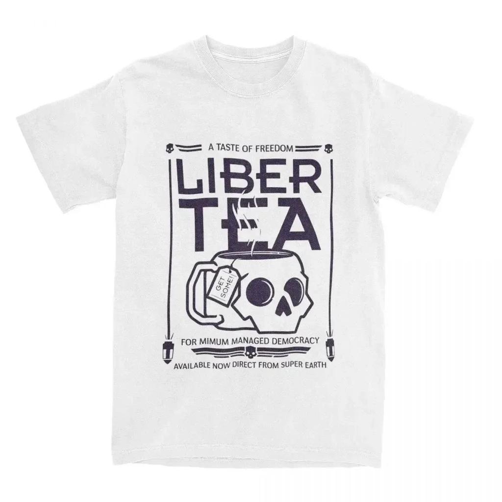 Helldivers 2 Poster Fan Art Men's Print T Shirt Casual Tees Short Sleeve Round Collar T-Shirt Summer Clothing