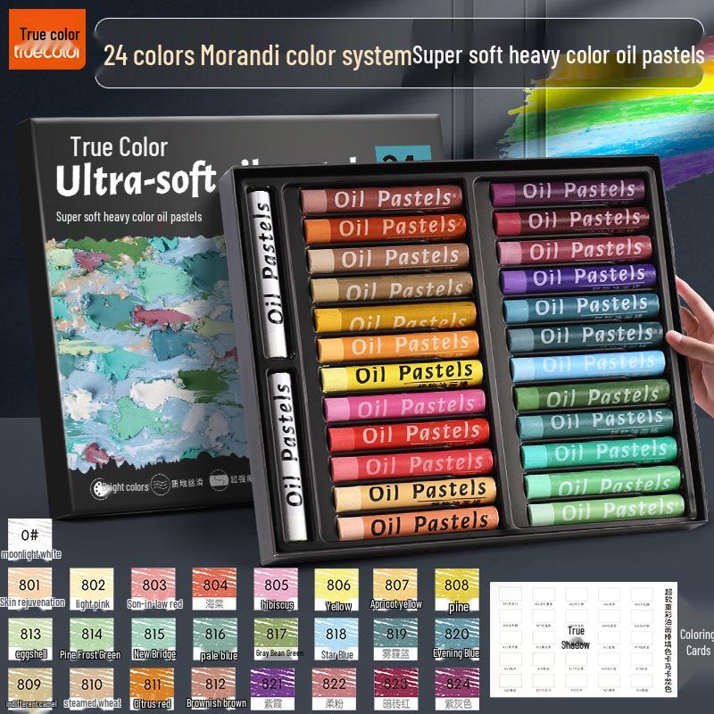 True Color Macaron Oil Pastels: Professional-Grade, Smooth, Super Soft Crayons