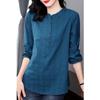 Large Size Women's Shirt Long Sleeved Top Women's Loose Spring Mid Length Solid Color T-shirt