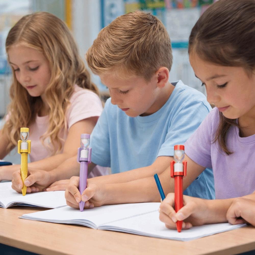 Black Ink Hourglass Ballpoint Pen Plastic Material Sand Clock Pen  Study Gift