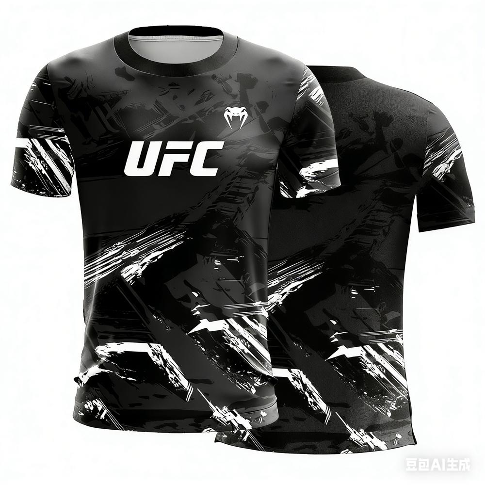 ETST 005 Hitte Zomer Verkoop UFC Boksen Vechtsport Wedstrijd Mannen T-shirt Mode Sneldrogend Casual Ademend Ronde Hals Korte Mouw Tops M