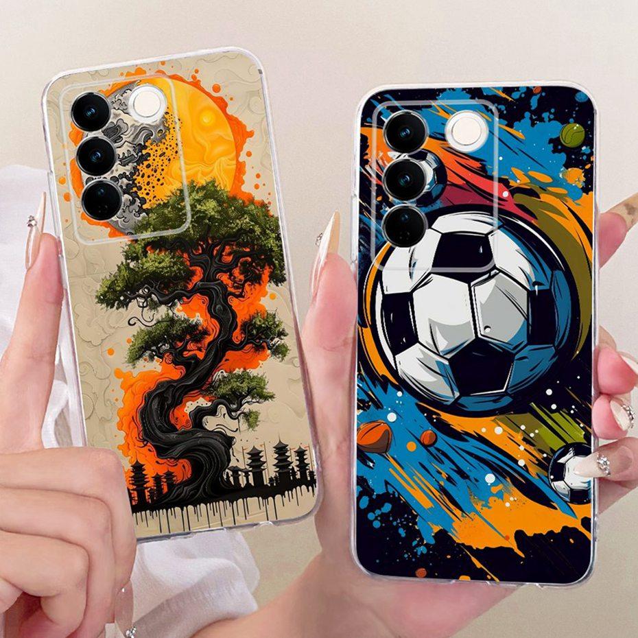 Fashion Cool Case For Vivo V27 Pro V2230 V2231 Soft Silicone TPU Back Cover For Vivo V27 V27Pro Phone Cases