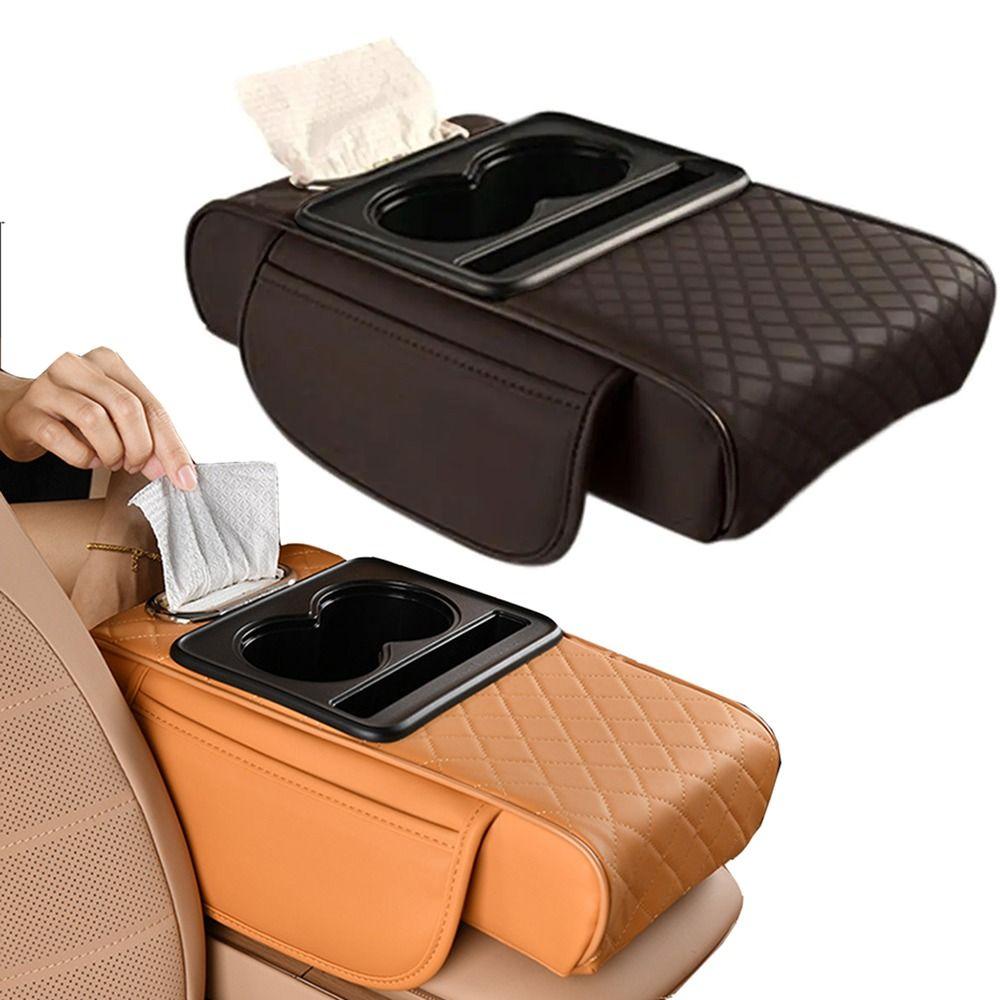 Cup Holder Armrest Heightening Cushion Side Storage Pockets Armrest Storage Organizer Box  Trucks