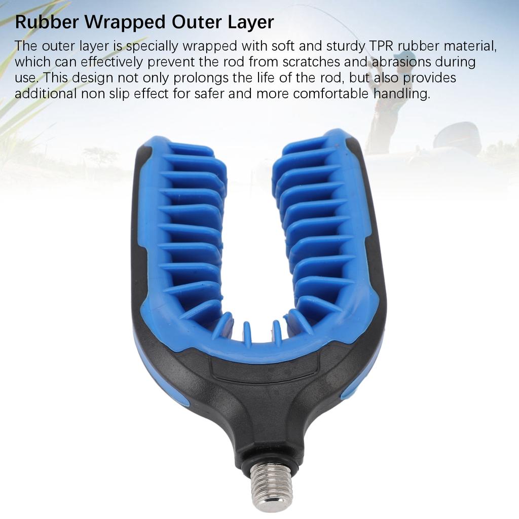 Fishing Rod Rest Holder Silicone Fishing Rod Rest Holder Blue  Wrapped Bracket 8/3 Thread Fishing Tackle Accessories