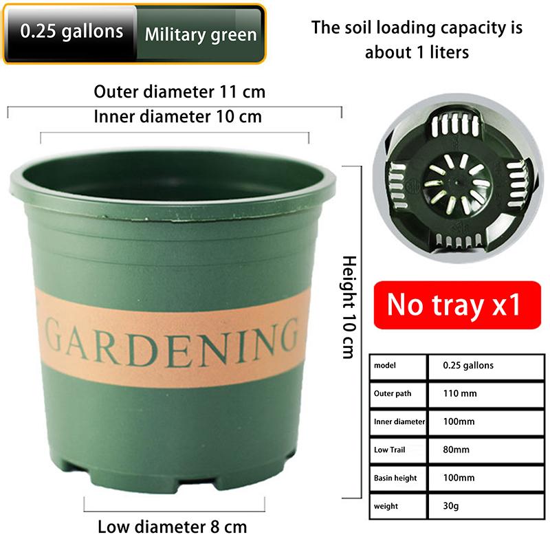 

Галлонный посадочный горшок Балконный овощной горшок для комнатных растений Мясистая роза Большой пластиковый цветочный горшок