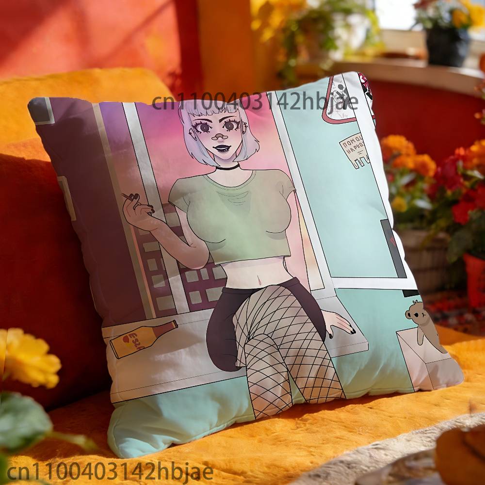 

P-Poshlaya M-Molly Pillow Case For Sofa Decor Car Office Room Printing Cushion Cover Decorations and Protector 30cmx30cm