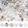 100-200 Stück 4 6 8 mm facettierte Glasperlen Weiß Gemischt Rondelle Kristall Lose Abstandshalter Perlen Für Schmuckherstellung DIY Armbänder Halskette