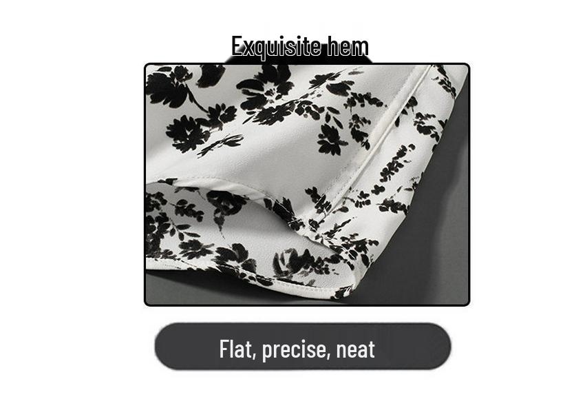 Winter Treasures Lei Professional Floral Print Business Casual Short Sleeve Shirt