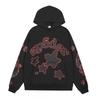 Young Thug Inspired Foam Letter 555555 Hoodie Couple Pink Sweatshirt