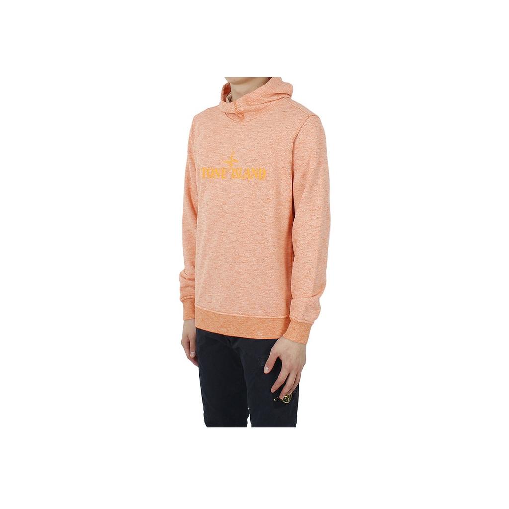 Stone Island Ghost Pieces Hooded Embroidered Logo Long Sleeve Hoodie Unisex hoodies Orange 701565438-V0F32
