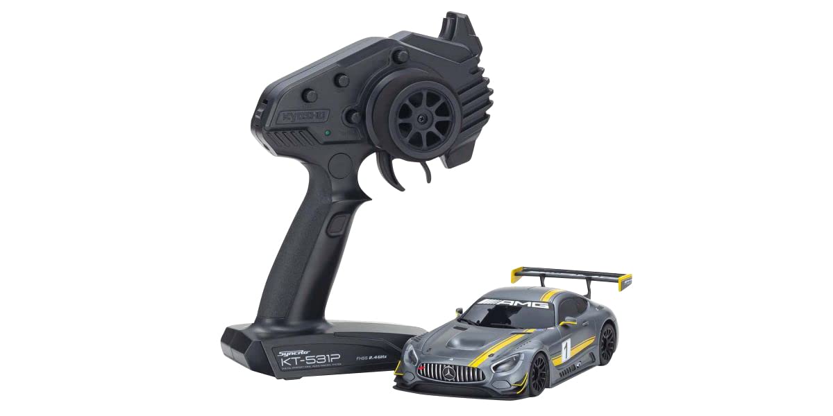 Kyosho RWD Series Readyset GT3 Electric Radio Control 32345GY Mini-Z Mercedes-AMG Gray/Yellow серый