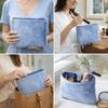 Fashion Portable Cosmetic Bag Hot Stamping Star Pattern Soft Velvet Women Toiletry Bag with Zipper Make Up Storage Bag