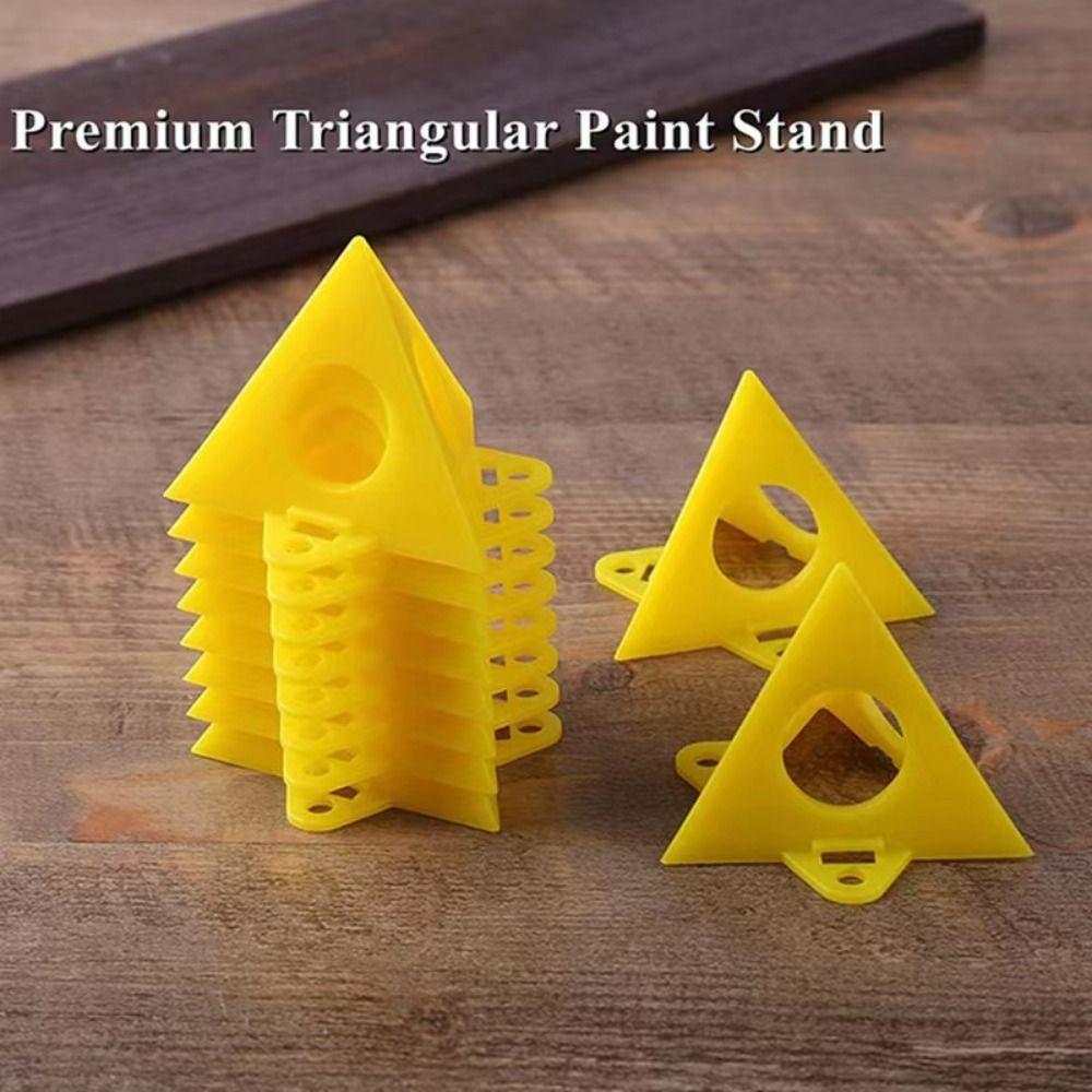 10PCS Mini Pyramid Triangle Stands Tapered Wooden Plank Support Bracket Feet  Painting Accessories
