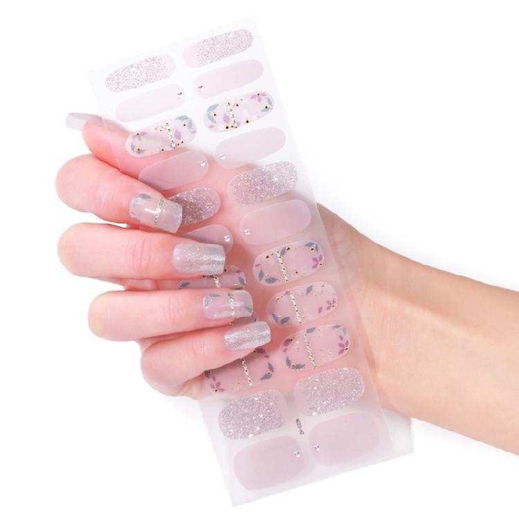 22Pcs Nail Wraps Polish Strips Self Adhesive Nail Polish Sticker Gel Nail Strips
