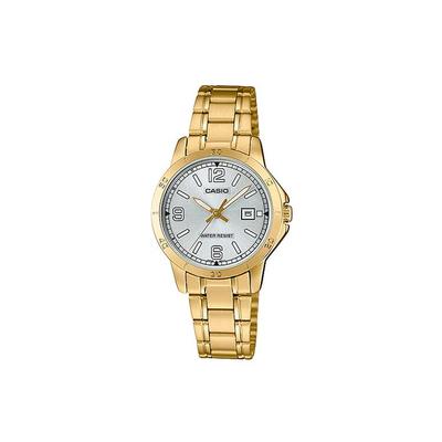 Standard Series Waterproof Fashion Simple Quartz Movement Ion Plated Strap Women Watches Silver LTP-V004G-7B2