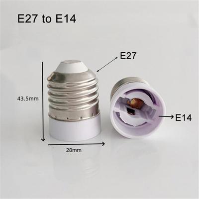 1/6/15/30/60pcs E14 E27 B22 GU10 G9 Bulb Socket Adapter, White Plastic Lamp Base Extension Converter. E12 E26 Bulb Holder