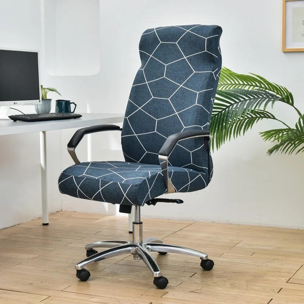 Elastic Computer Office Chair Cover Floral Printed Anti-dirty Rotating Stretch Gaming Desk Seat Chair Slipcover for Armchair