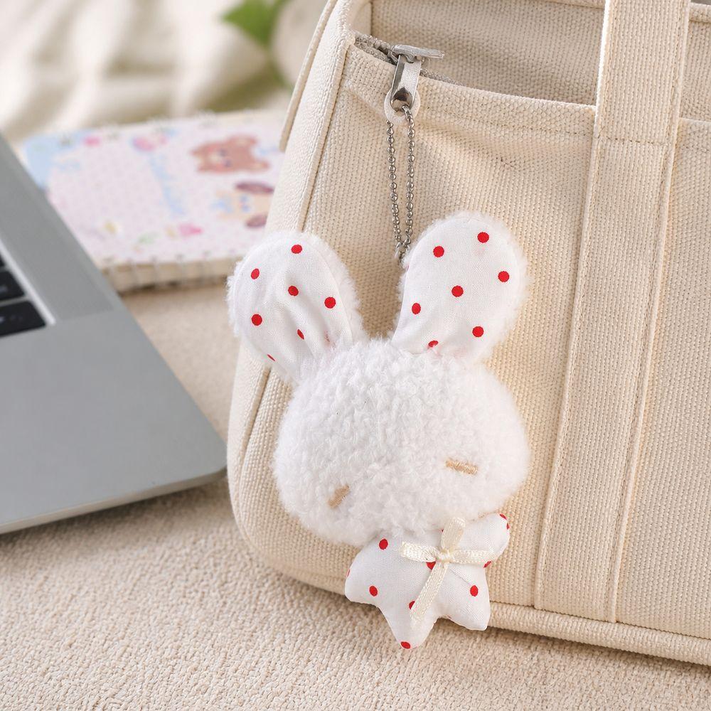 Soft Stuffed Plush Bunny Keychain Bead Chain Stuffed Bag Charm Backpack Pendant Bag Decoration