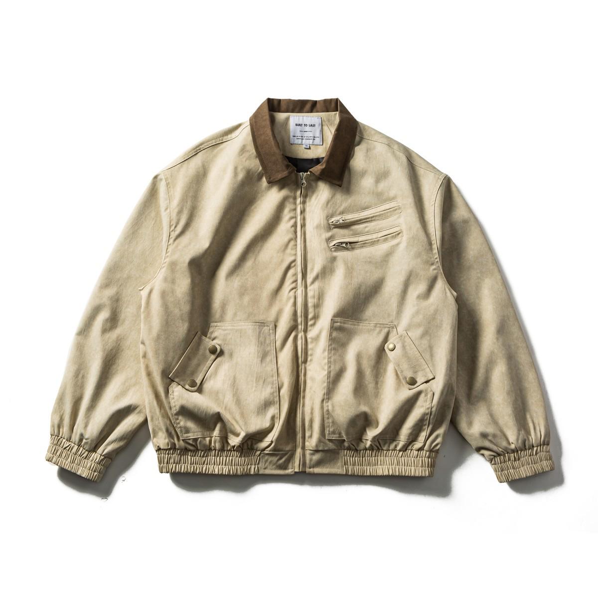 

RUIIENRS x BUILT TO LAST 2025 Autumn Double Zipper Jacket JK12 Large бежевий