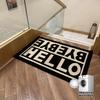 VIKAMA Fashion Hello Rug Bedroom, Living Room, Study, Entryway Decor Door Mat, Non-Slip, Stain-Resistant Floor Mat Home Decor