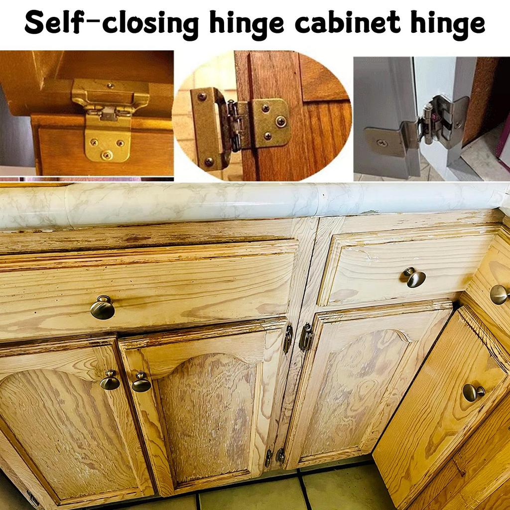10Pcs Antique Self Closing Hinges Heavy Duty Door Cupboard Hinges Kitchen Cabinet Door Hinges Hardware Enduring