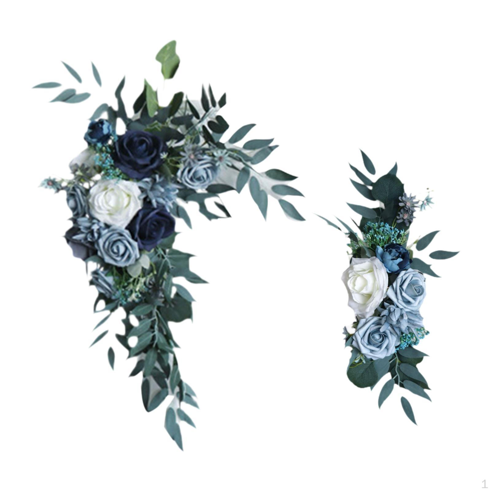 

2Pcs Wedding Arch Flowers Backdrop Decoration Decorative Artificial Flower Garland for