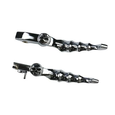Chrome Motorcycle Skull Brake Clutch Lever for Yamaha V-Star 650 1100 Custom / Drag Star XVS400