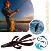 10Pcs Fishing Baits Bright Color Highly Simulated Groove Design Soft Texture High Toughness