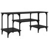 TV Stand Black Oak Effect 102 X 35 X 45.5 Cm
