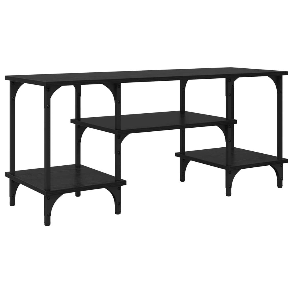 TV Stand Black Oak Effect 102 X 35 X 45.5 Cm