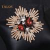 Brooch Flower Shape Unisex Rhinestone Decor Retro Bag Suit Coat Collar Hat Scarf Decoration Clothes Pin Party Prom Bride Wedding Garment Jewelry