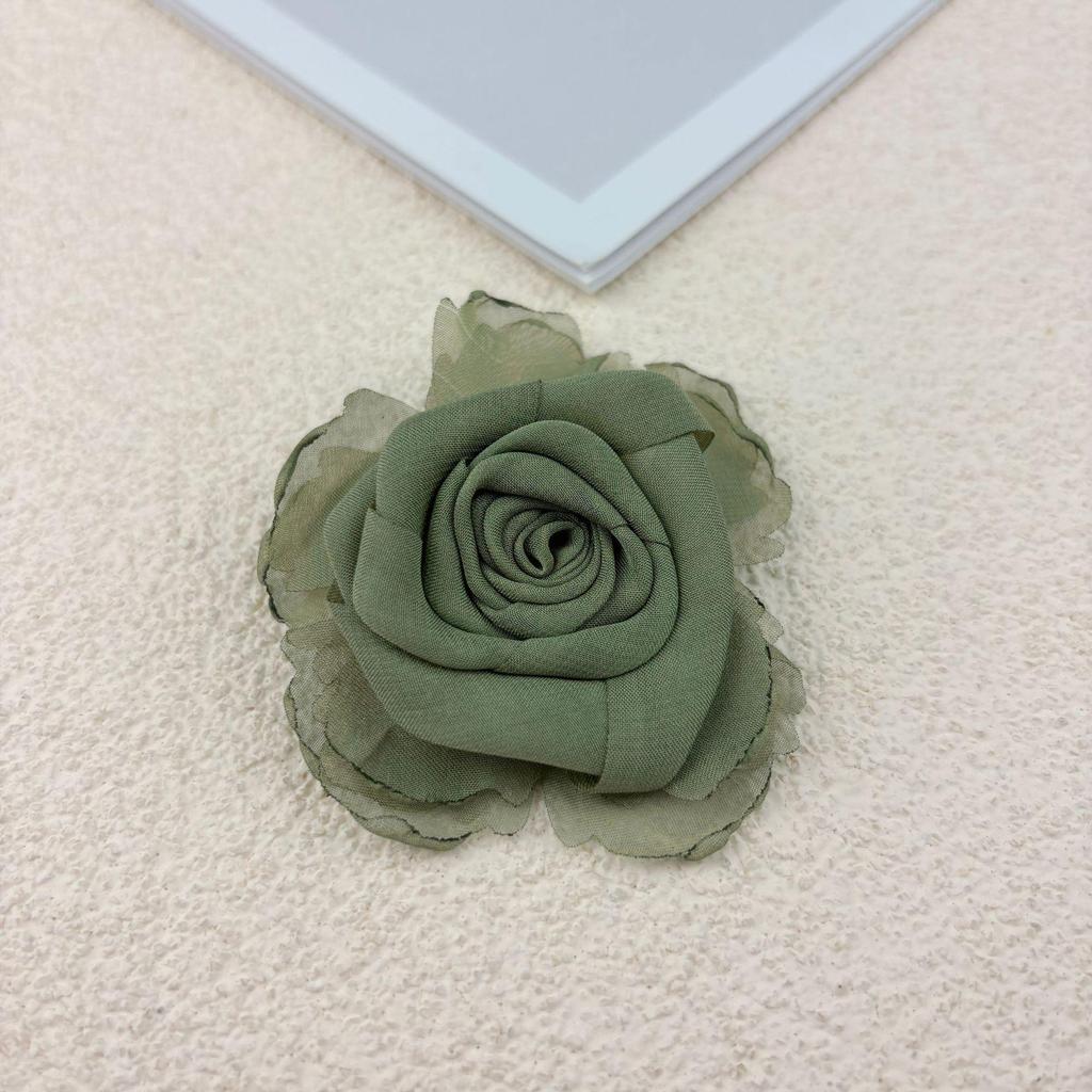 Hongkoński Wielowarstwowy Spinki do Włosów i Akcesoria do Ubrań z Organzy z Suszonymi Różami