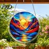 Acryl Puzzle Anhänger Sonnenfänger, Bunter Fensterbehang, 7,48 Zoll Sonnenfänger Sammlerstück Dekoration Schmuckstück, Ideal zum Verschenken Und Heimdekoration 3D