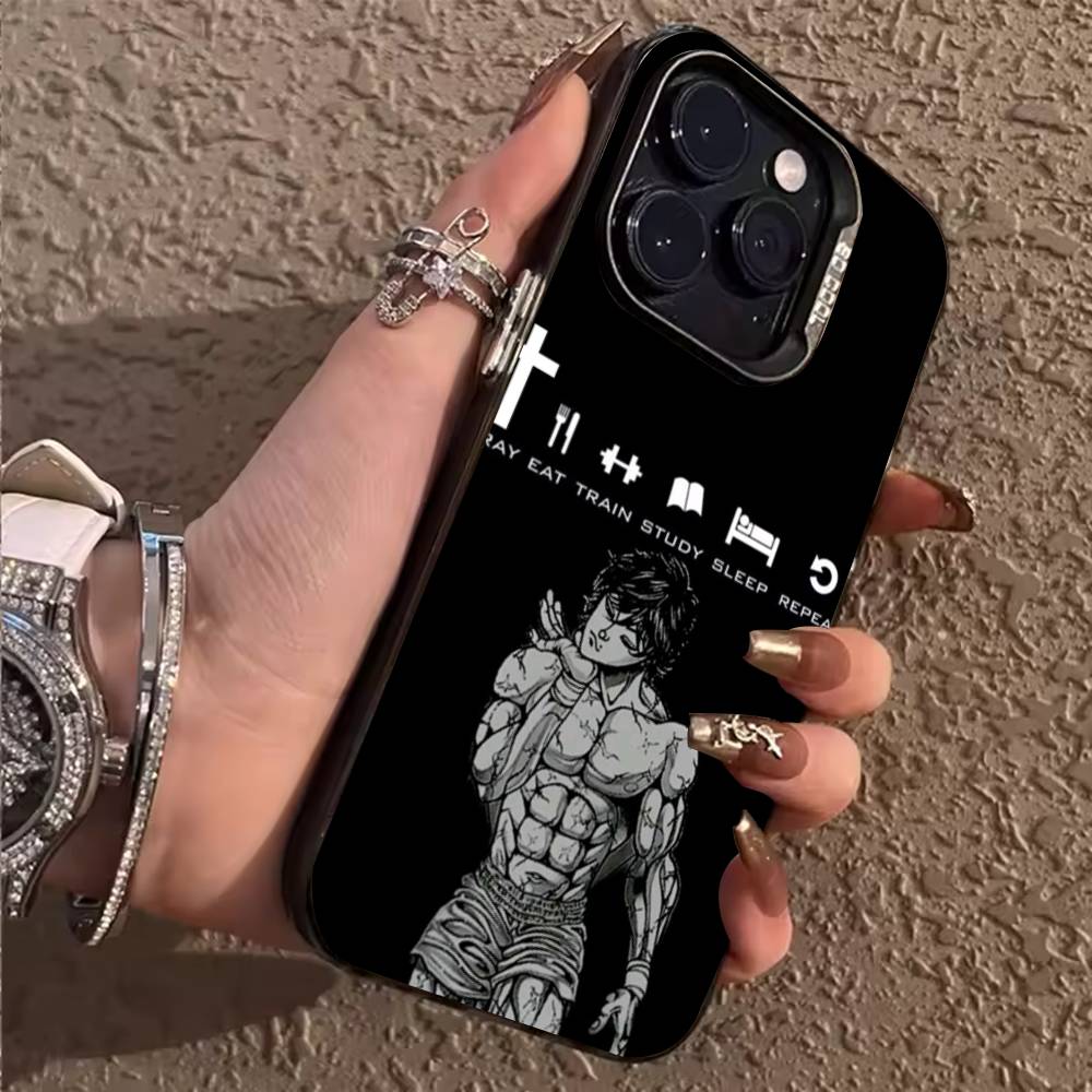 

Cool B-Baki H-Hanma Phone Case For iPhone 17,16,15,14,13,12,11,Pro,X,XS,Max,Plus Soft Black Cover iPhone17Pro
