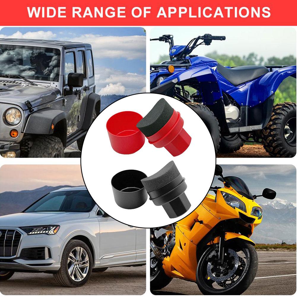 Esponja Aplicadora de Cera para Neumáticos Curva con Tapa Ergonómica Almohadilla de Limpieza y Abrillantado para Neumáticos de Coche Herramienta de Detallado Accesorio de Limpieza y Encerado para Coche