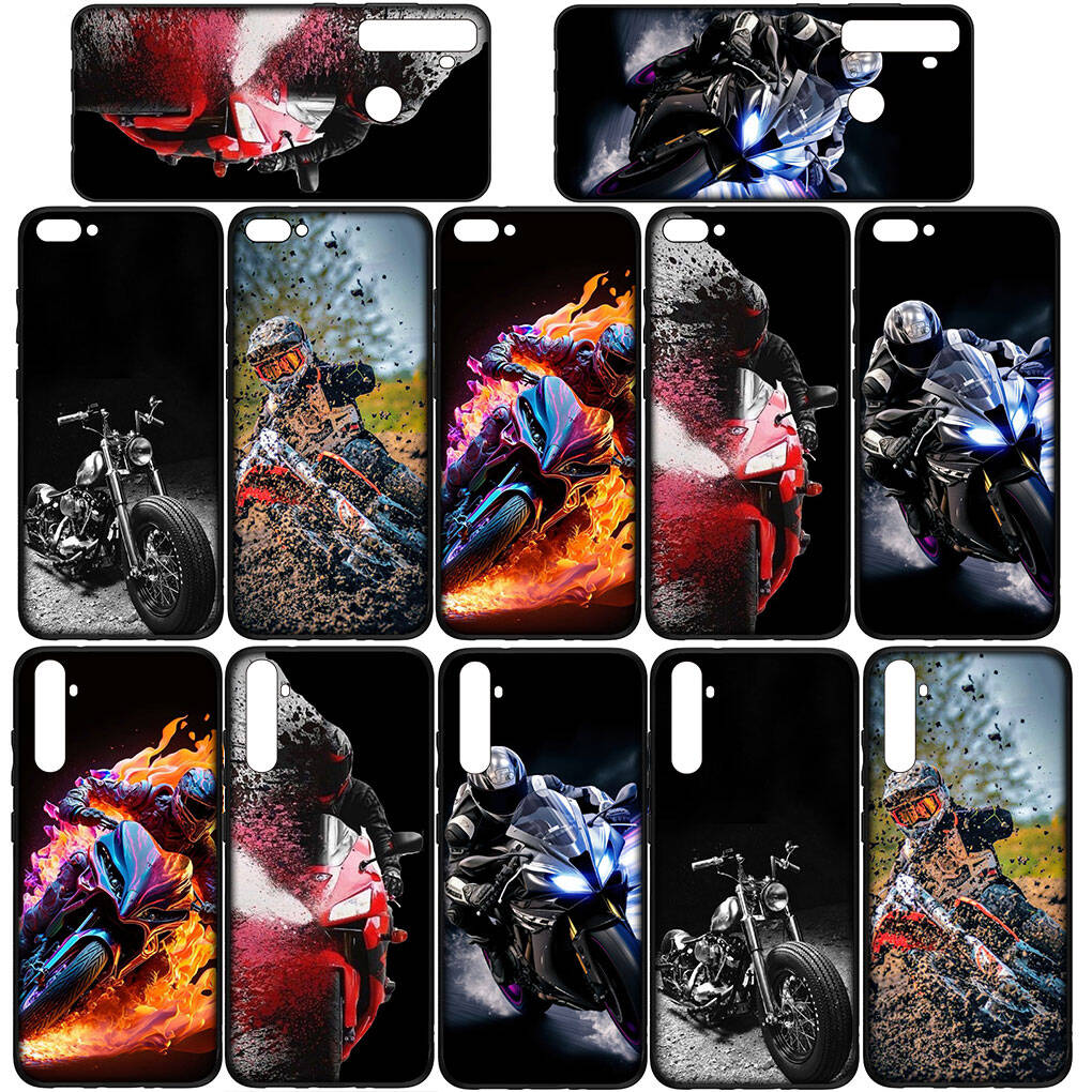 For Samsung Galaxy S25 S24 iPhone 17 16 15 Xiaomi Redmi Note 14 13 12 11 Plus Pro Max XR A37 A57 Case Motorcycle Mobile Poster Moto Cross OPPO Huawei