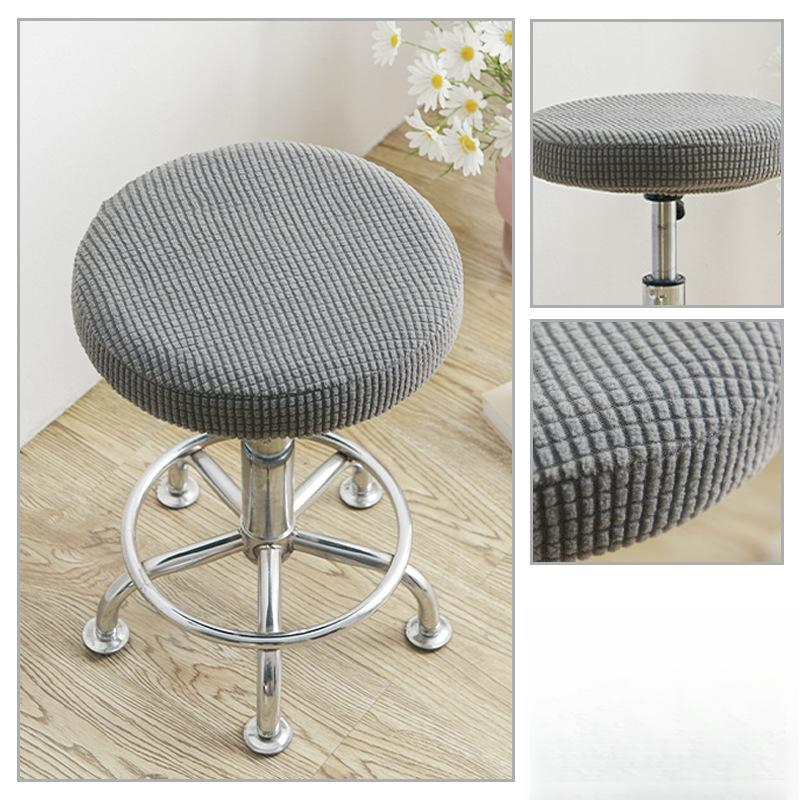 

1 шт эластичный съемный мягкий антигрязный моющийся домашний декор круглый чехол для стула чехлы для сидений светло-серый