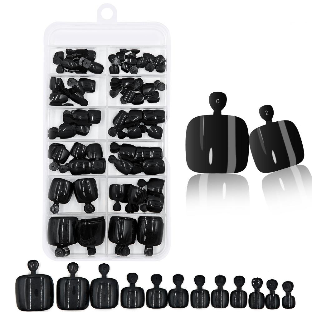 120Pcs Glossy Women Fake Toe Nails Nude Toe Nail Tips New Fake Toenails