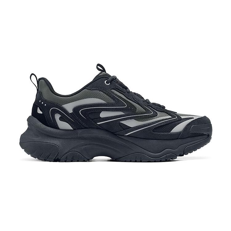 Skechers Street Moonlight Shoes Comfortable Versatile Low-Top Dad Shoes Men sneakers Black Gray 183197-BKGY