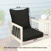 Seat and Back Padded Cushion Set, CUSHION ONLY - Black